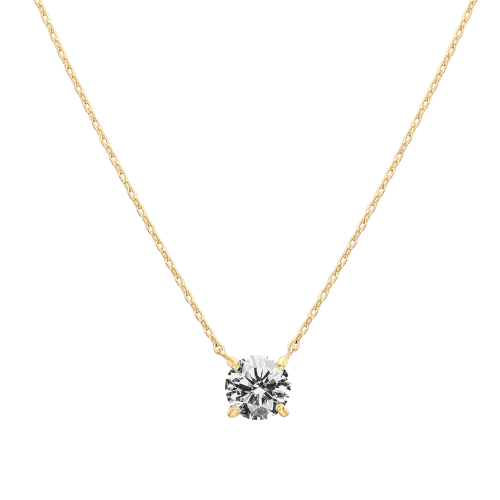 SOLITAIRE NECKLACE | GOLD