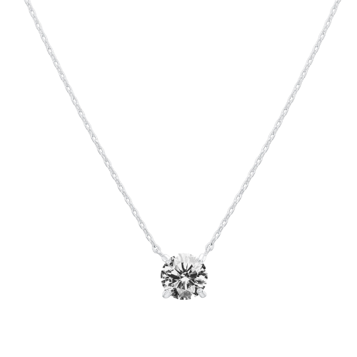 SOLITAIRE NECKLACE | SILVER
