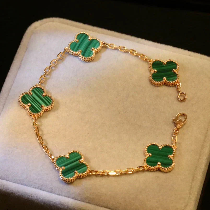 GOLDURA®CLOVER BRACELET | EMERALD