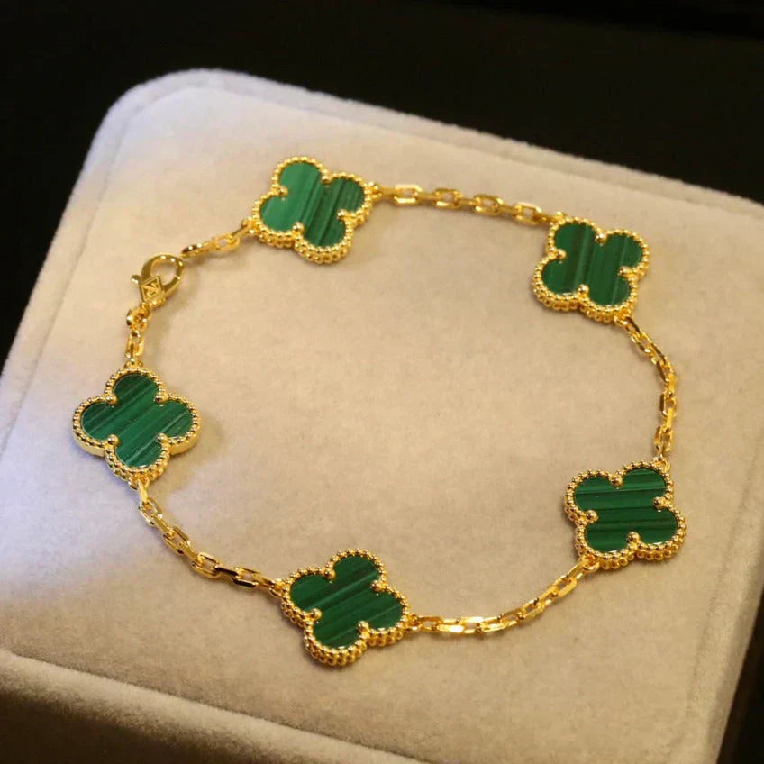 GOLDURA®CLOVER BRACELET | EMERALD