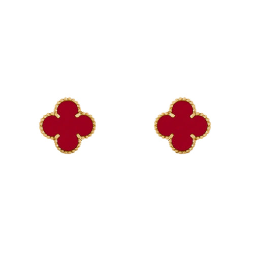 CLOVER EARRINGS | RED GOLD