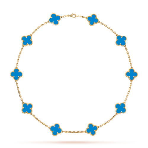 CLOVER NECKLACE 10 | ROYAL BLUE