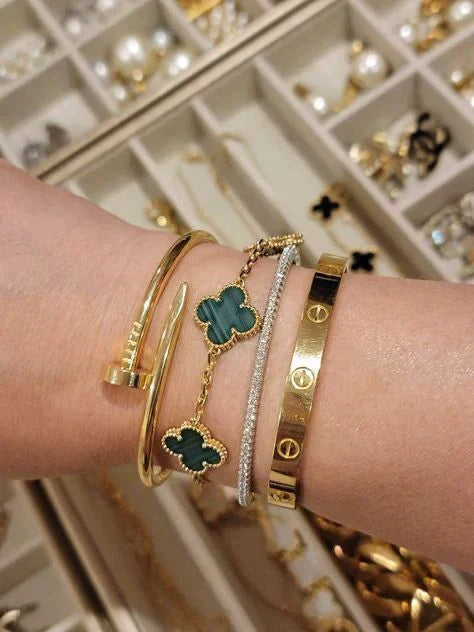 GOLDURA®CLOVER BRACELET | EMERALD