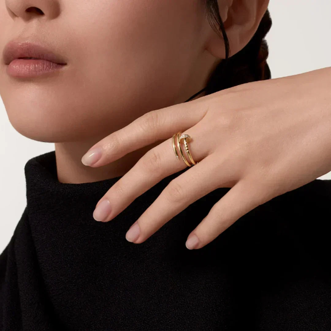 DOUBLE NAIL RING | SILBER