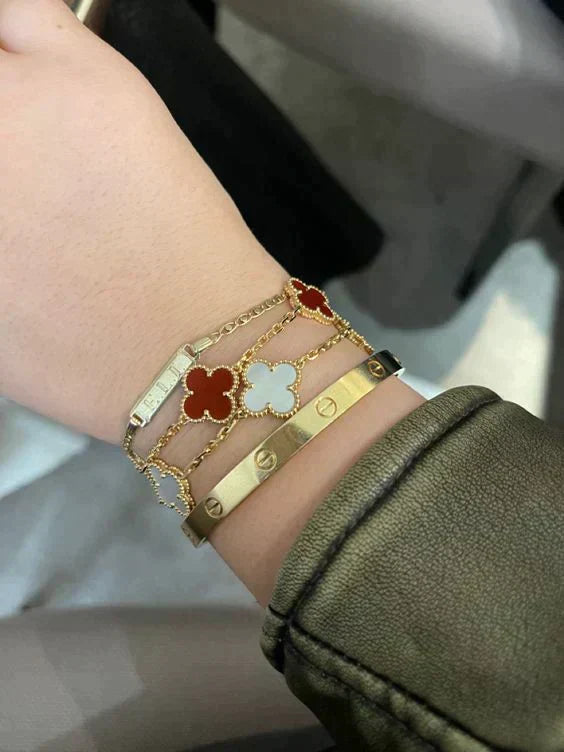 GOLDURA CLOVER BRACELET | RUBY