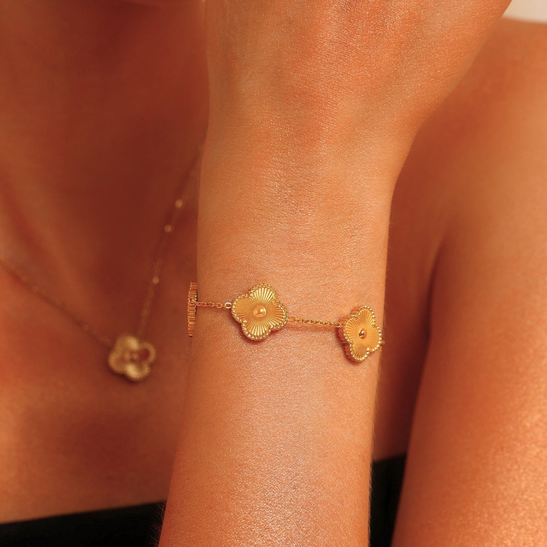 CLOVER DELUXE BRACELET | GOLD