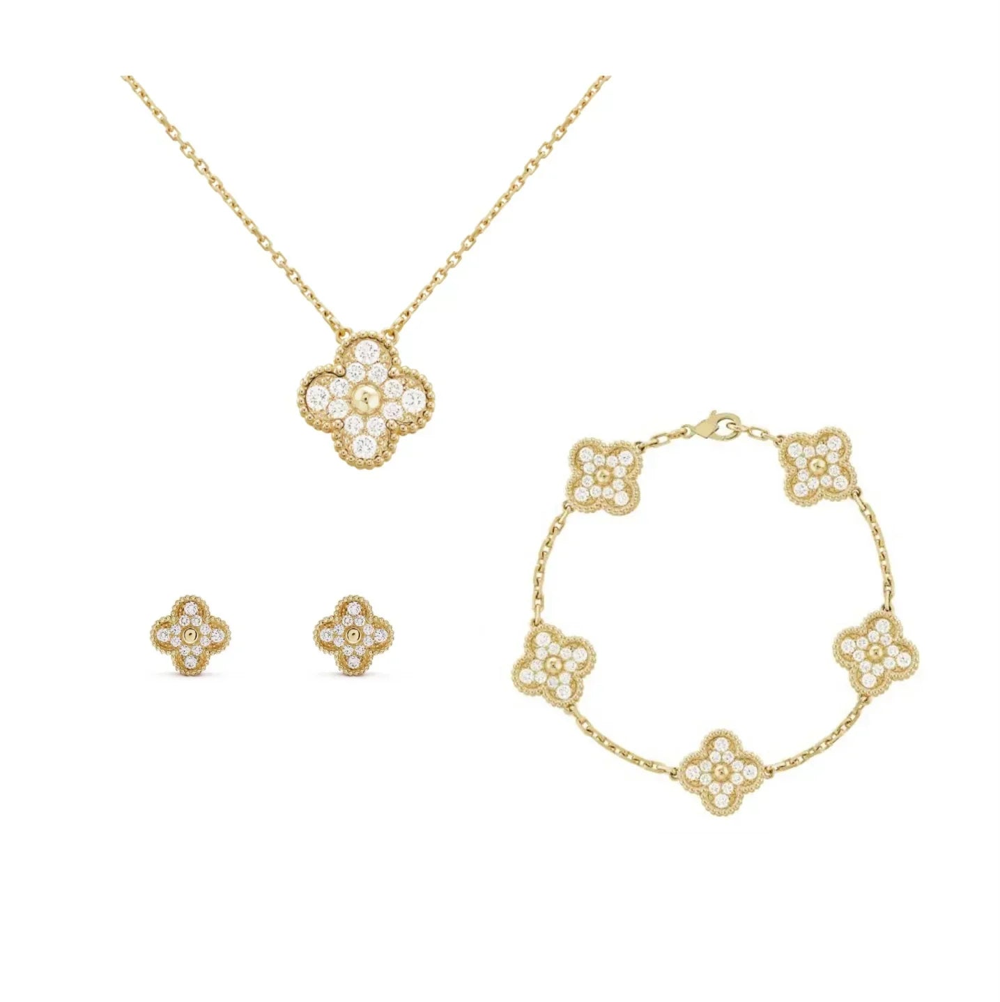 GOLDURA®  GOLD LUXE | CLOVER DIAMOND SET