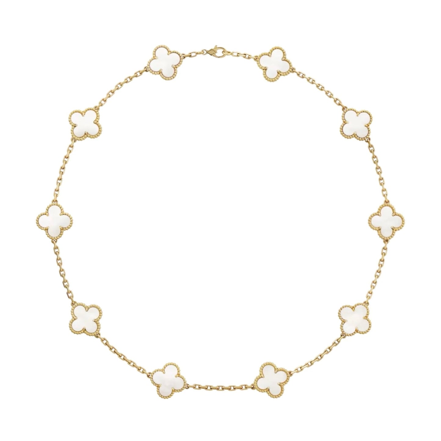 CLOVER NECKLACE 10 | WHITE GOLD