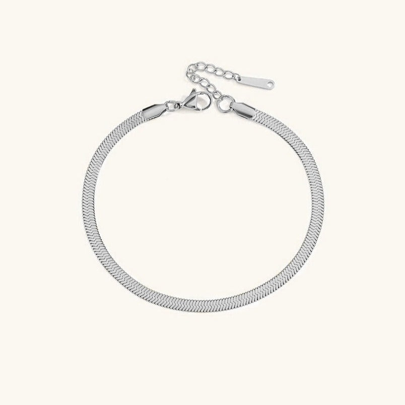 GIA GOLD HERRINGBONE ANKLET