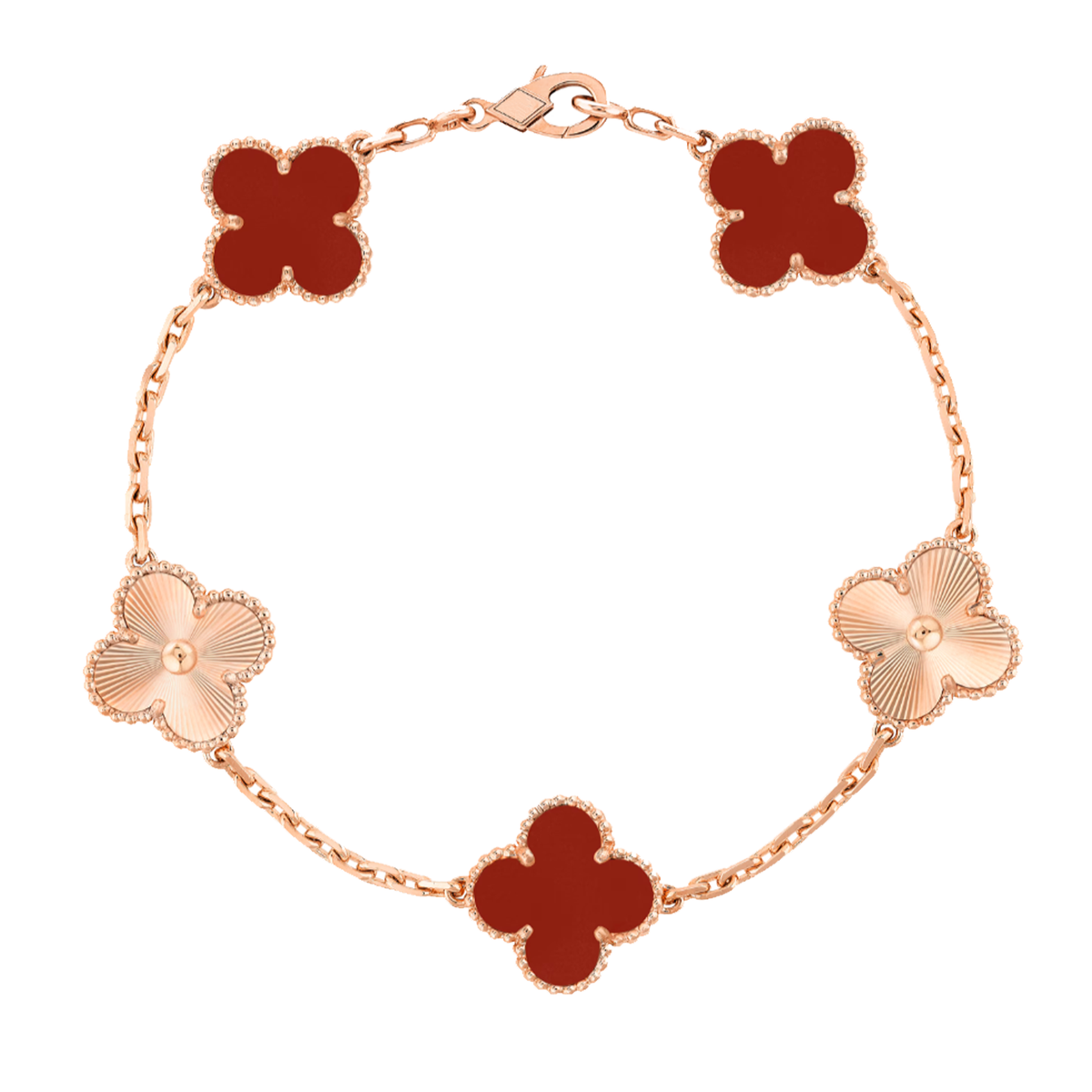 CLOVER BRACELET | RED GOLD