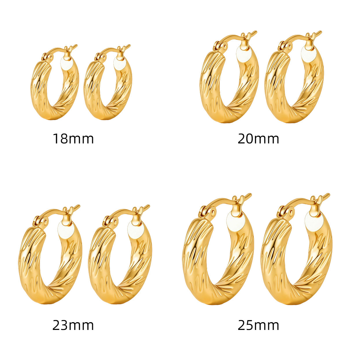 GOLDURA® LUXE C-HOOP EARRINGS