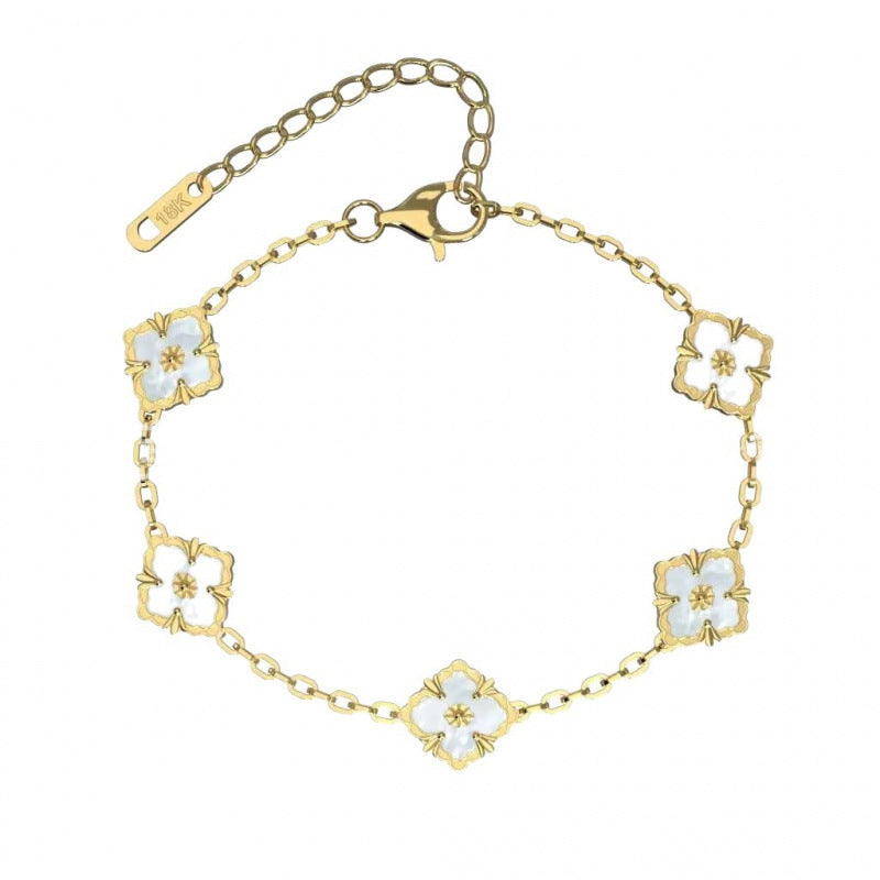 Mother-of-Pearl Clover Bracelet
