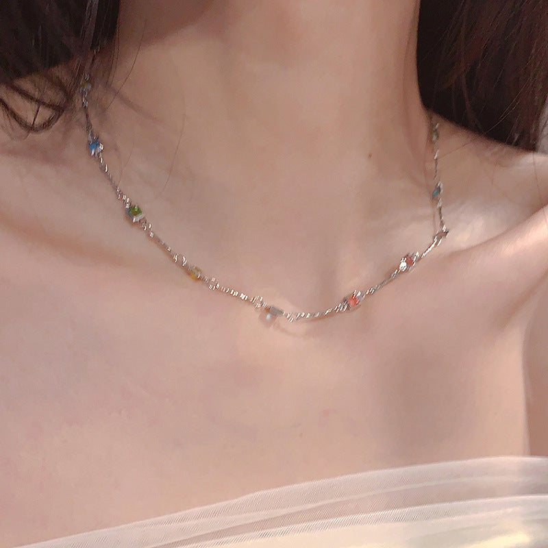 Prism Gemstone Choker Necklace