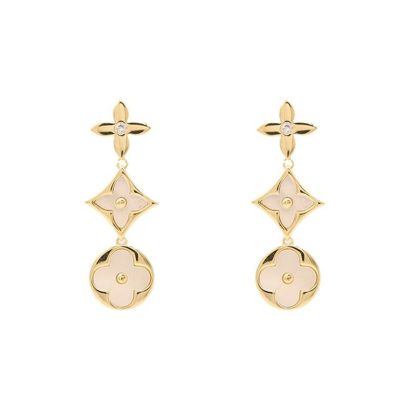 GOLDURACLOVER PENDANT EARRINGS