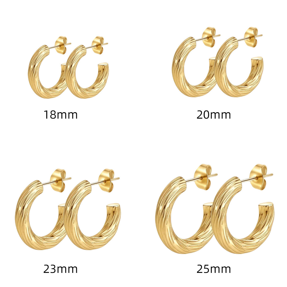 GOLDURA® LUXE C-HOOP EARRINGS