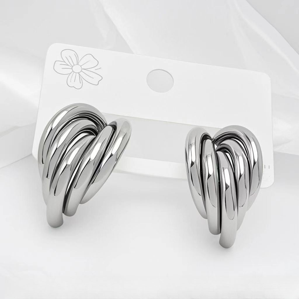 GOLDURA® SCULPTED HOOP EARRINGS