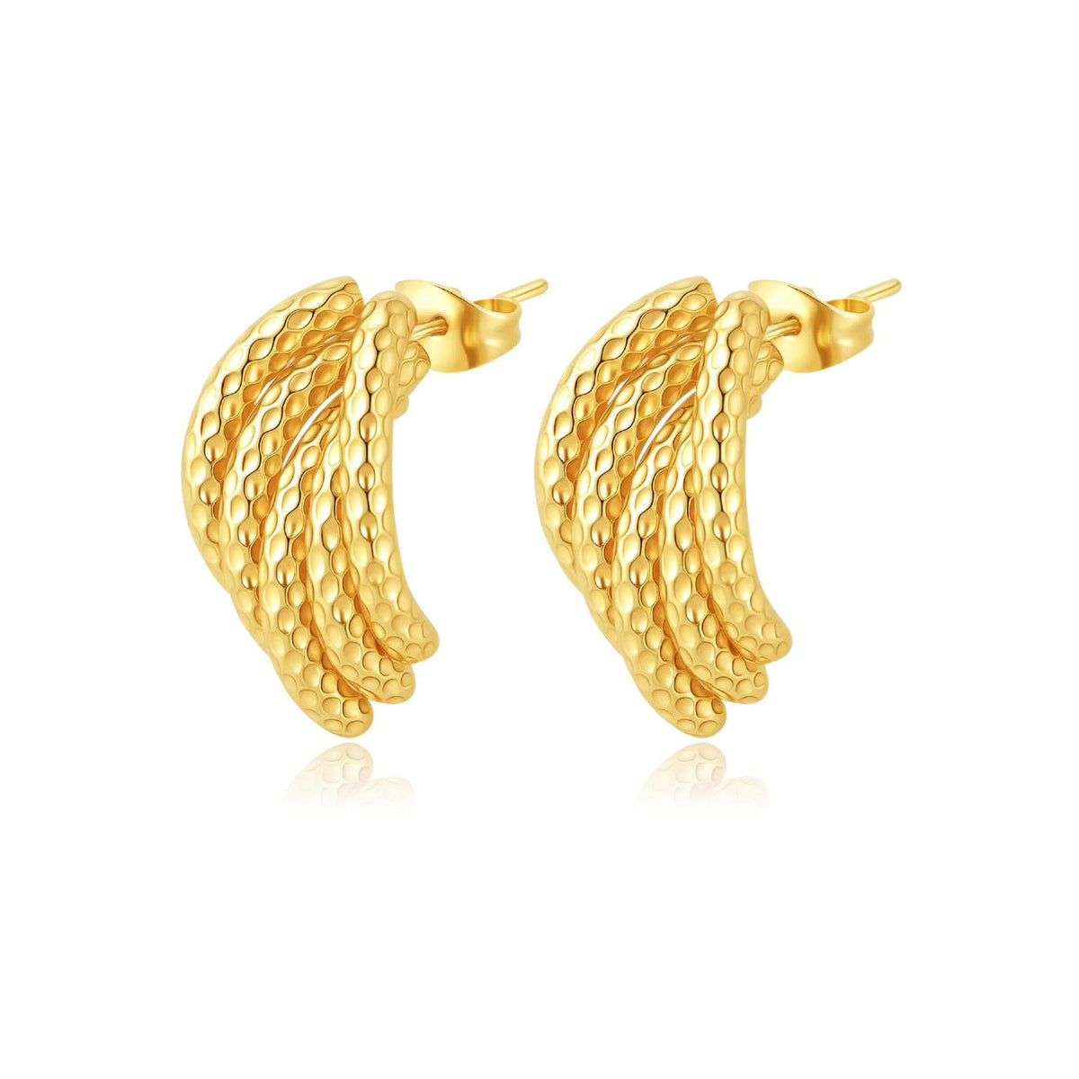GOLDURA® SCULPTED HOOP EARRINGS