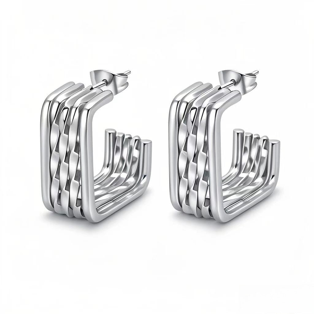 GOLDURA® SCULPTED HOOP EARRINGS