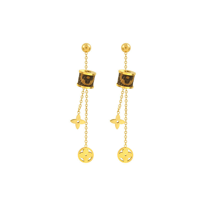GOLDURA®  Clover Tassel Earrings