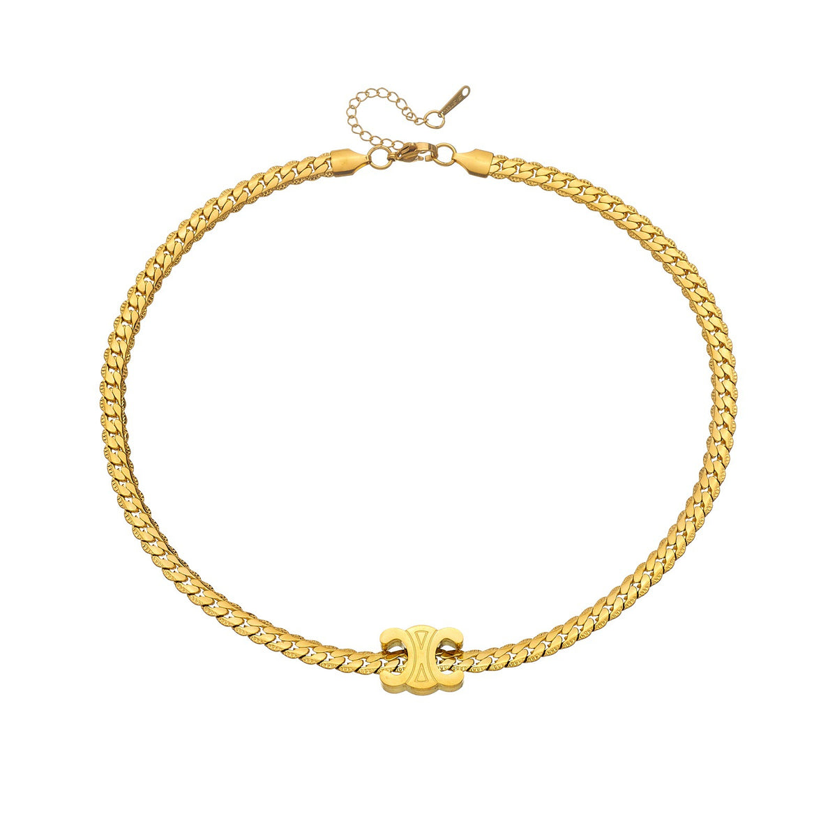 Sleek Snake Chain Collar Necklace