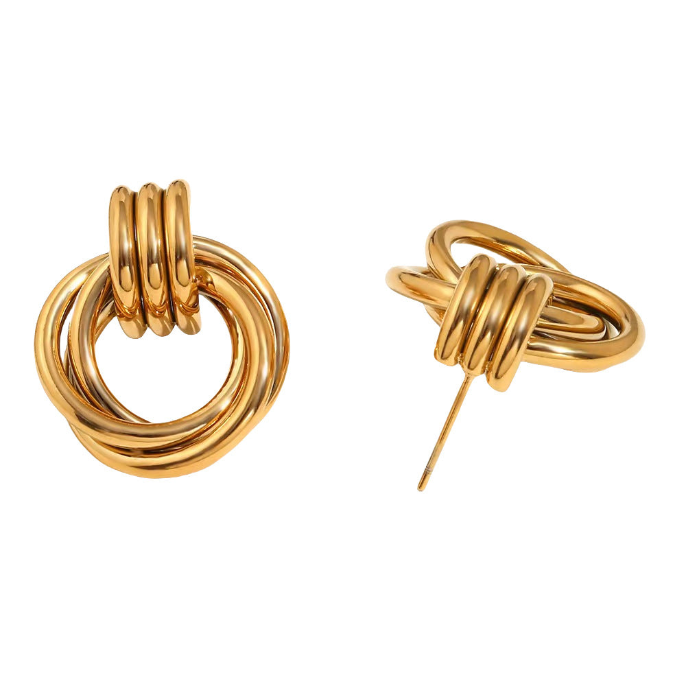 GOLDURA® SCULPTED HOOP EARRINGS