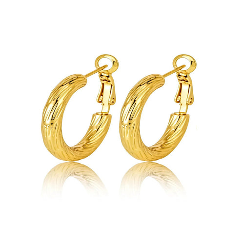 GOLDURA® LUXE C-HOOP EARRINGS