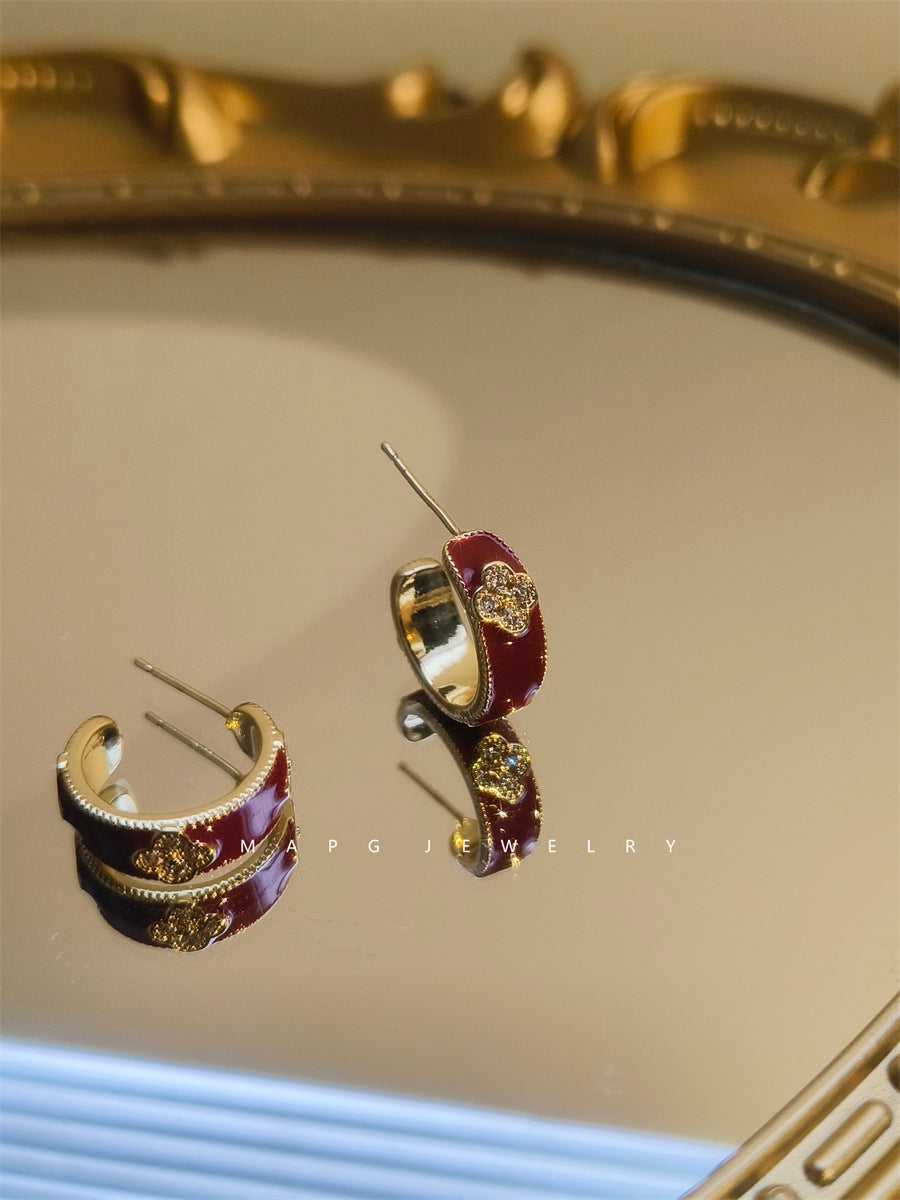 GOLDURA® ENAMEL CLOVER SIGNATURE EARRINGS