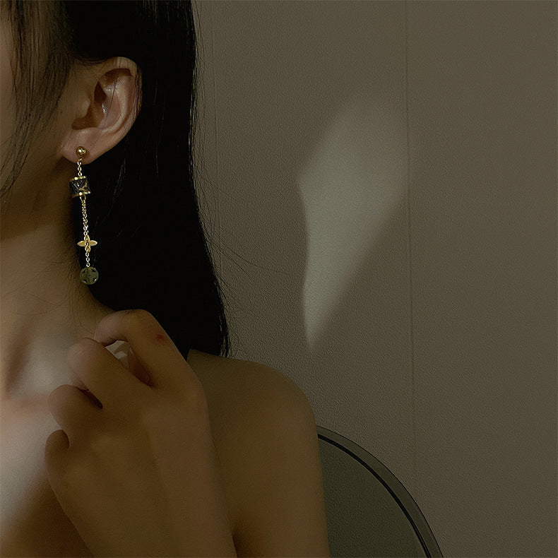 GOLDURA®  Clover Tassel Earrings