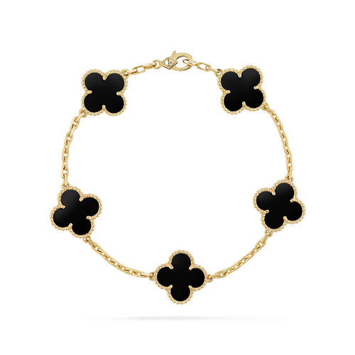 GOLDURA® CLOVER BRACELET | ONYX