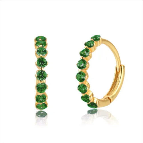 LE CHIC EARRINGS | GOLD EMERALD