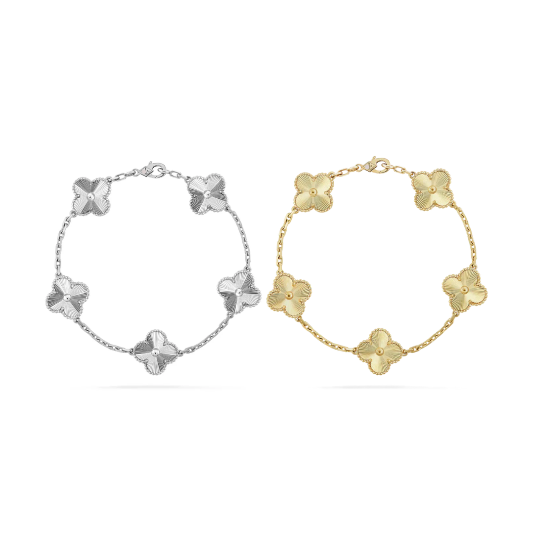 CLOVER BRACELET SET | GOLD SILVER