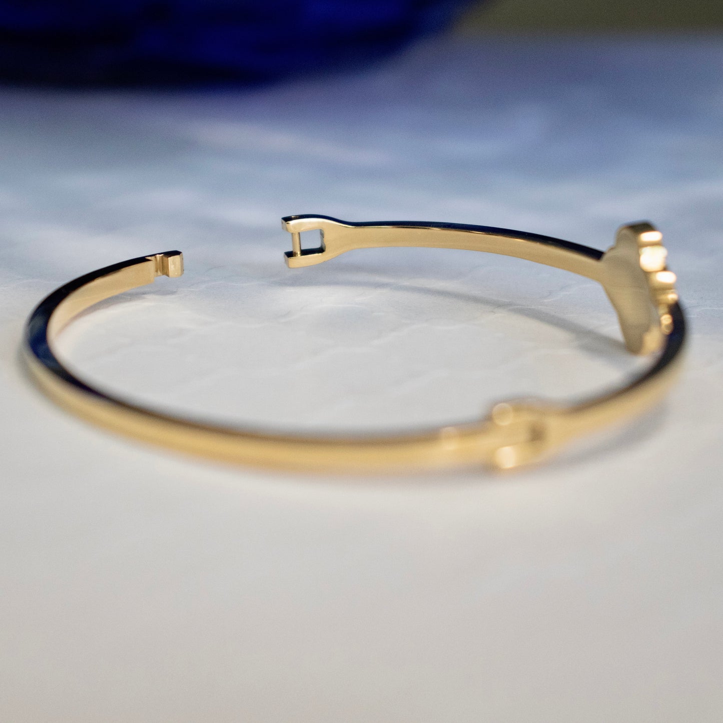 MOTHER OF PEARL CLOVER BANGLE