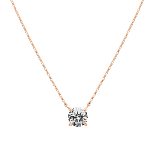 SOLITAIRE NECKLACE | ROSÉGOLD
