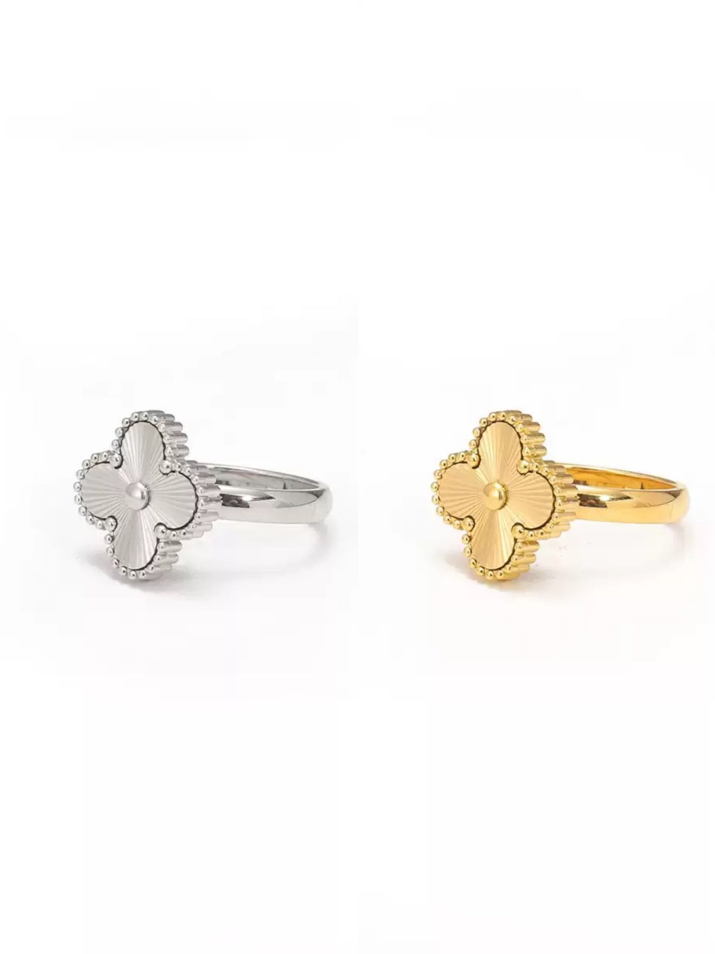 LUCKY CLOVER RING | GOLD & SILVER