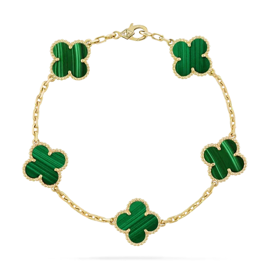GOLDURA®CLOVER BRACELET | EMERALD
