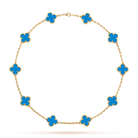 CLOVER NECKLACE 10 | ROYAL BLUE