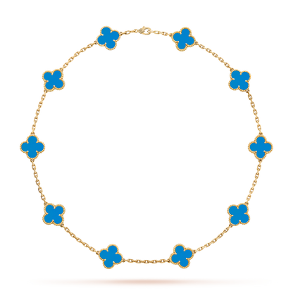 CLOVER NECKLACE 10 | ROYAL BLUE