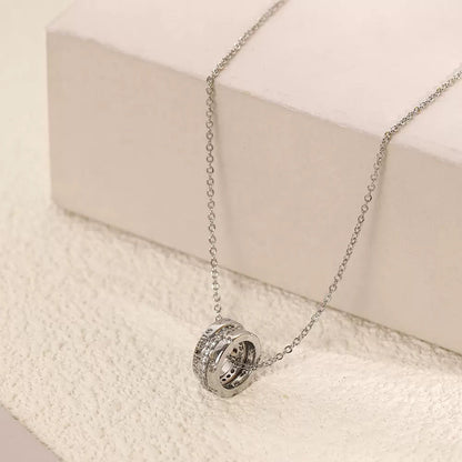 GOLDURA® TRIPLE RING PAVÉ NECKLACE