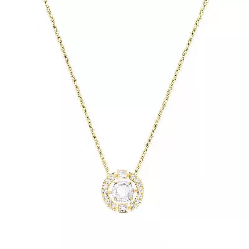 GOLDURA® DANCING HEART BLUE GEM NECKLACE