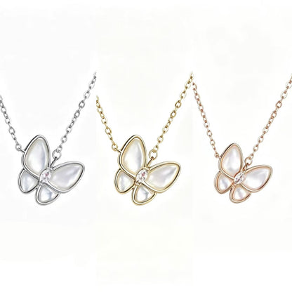 Iridescent Butterfly Shell Necklace