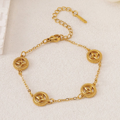 GOLDURA® HOLLOW CLOVER BRACELET