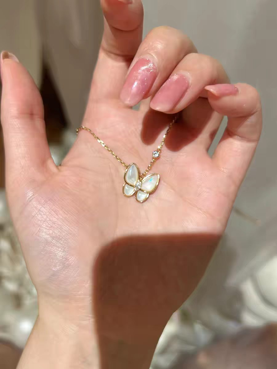 Azure Butterfly Crystal Necklace