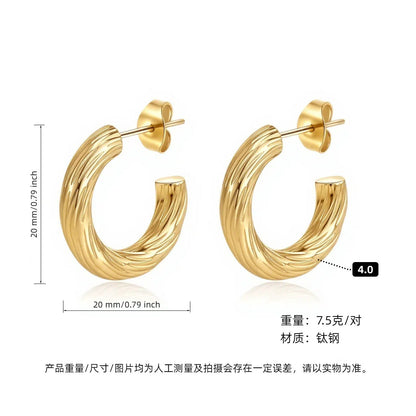 GOLDURA® LUXE C-HOOP EARRINGS