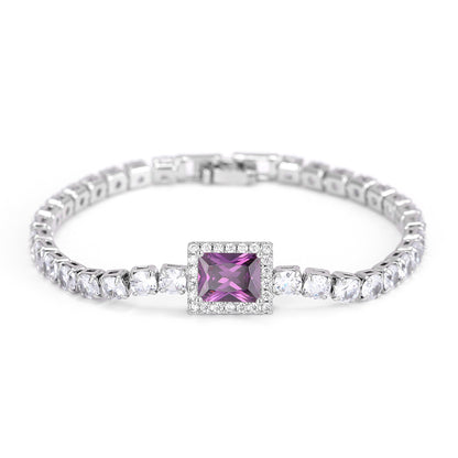 Geometric Emerald-Cut Tennis Bracelet