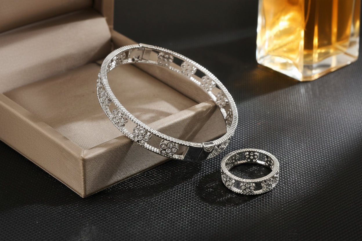 Pavé Crystal Open Cuff Bangle