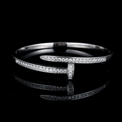 18K Gold Plated Nail Motif Bangle
