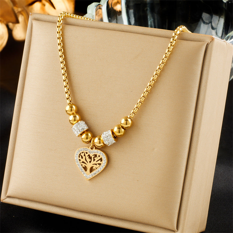 Layered Sunburst & Cross Pendant Necklace