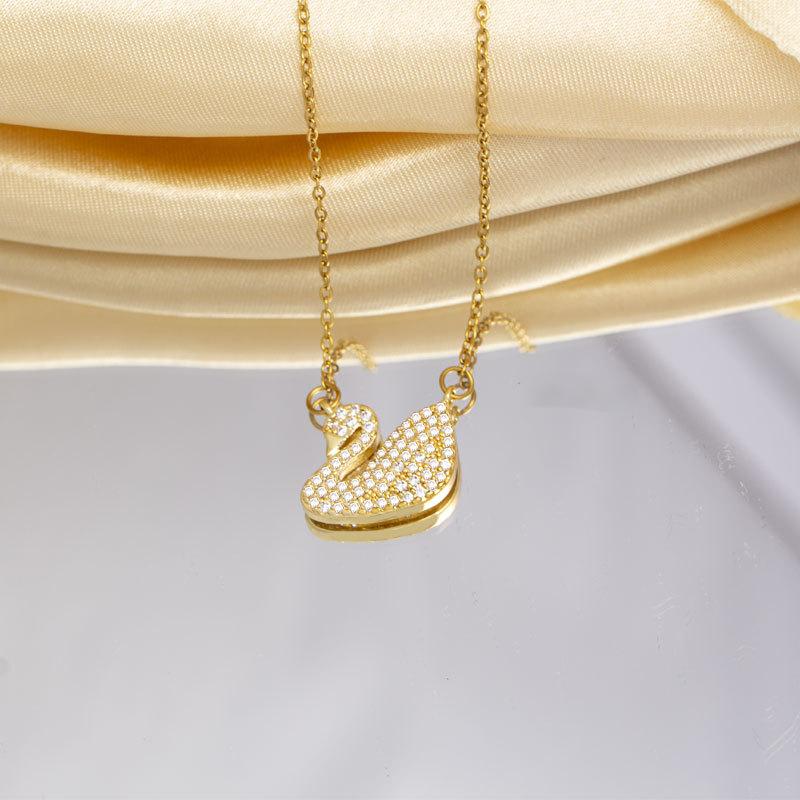 GOLDURA® SWAN PAVÉ NECKLACE