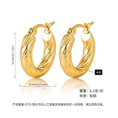 GOLDURA® LUXE C-HOOP EARRINGS