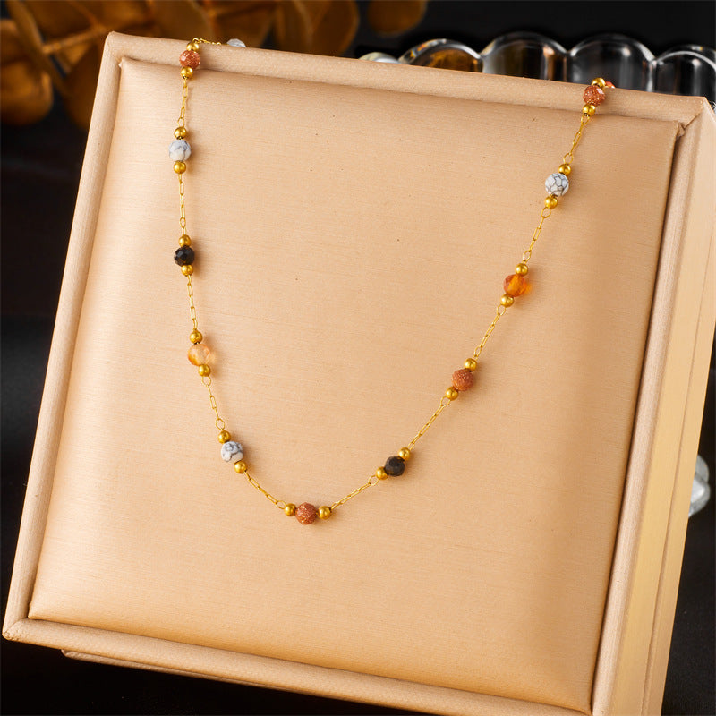 Layered Sunburst & Cross Pendant Necklace